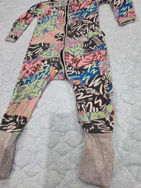 Bonds Wondersuit Graffiti Print Zip Romper Size 1 | 12–18 Months