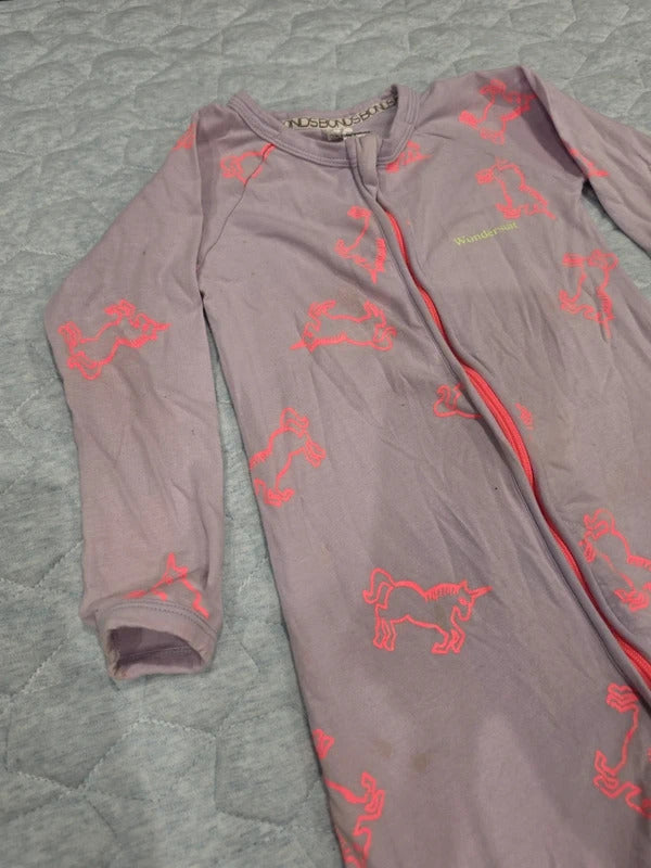Bonds Wondersuit Unicorn Print Size 1 Zip Romper