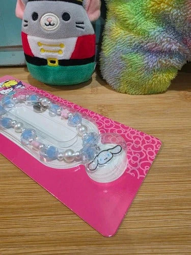 Cinnamoroll Phone Charm Beaded Wrist Strap Sanrio Blue Hearts