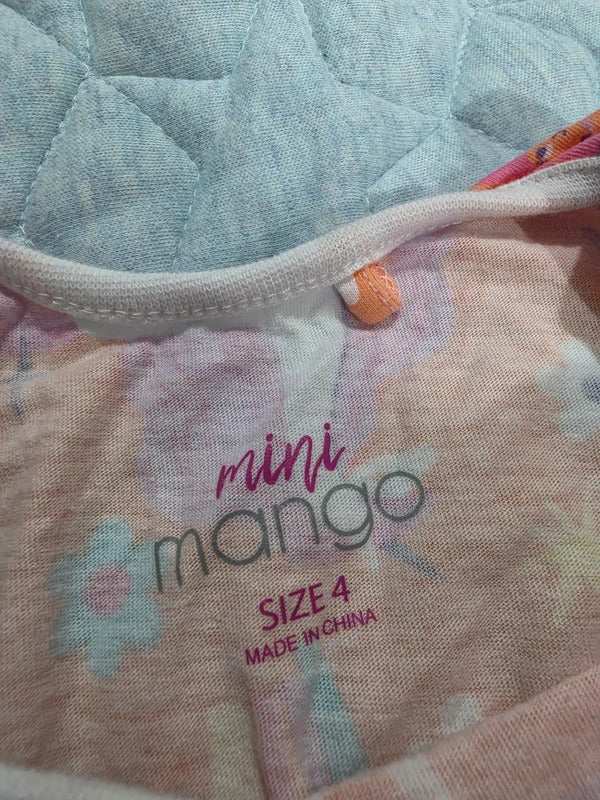 Mini Mango Unicorn Rainbow Playsuit Orange Size 4