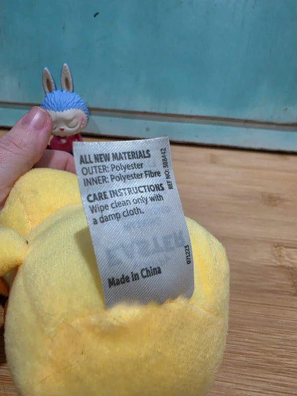 Happy Easter Yellow Chick Plush Soft Toy with Orange Ribbon