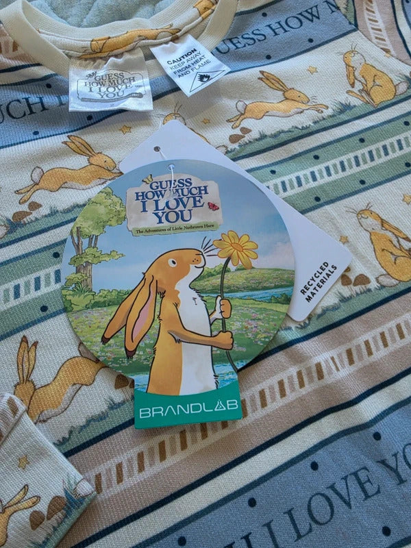 BNWT Guess How Much I Love You Little Nutbrown Hare Pyjama Set Age 2