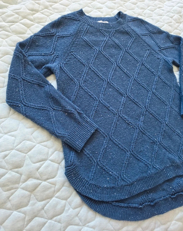 Sussan Navy Textured Knit Jumper Sweater XXS