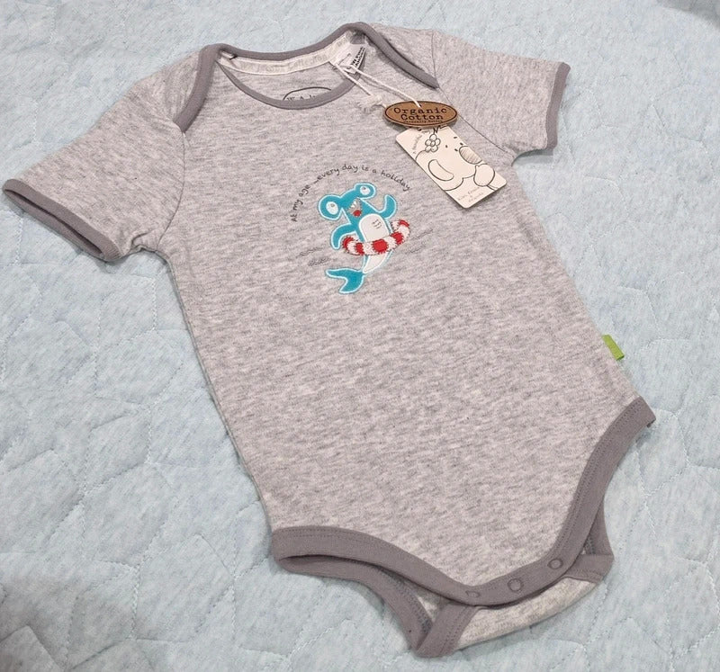 W.A. Jacobs Organic Cotton Baby Bodysuit 6–12 Months BNWT