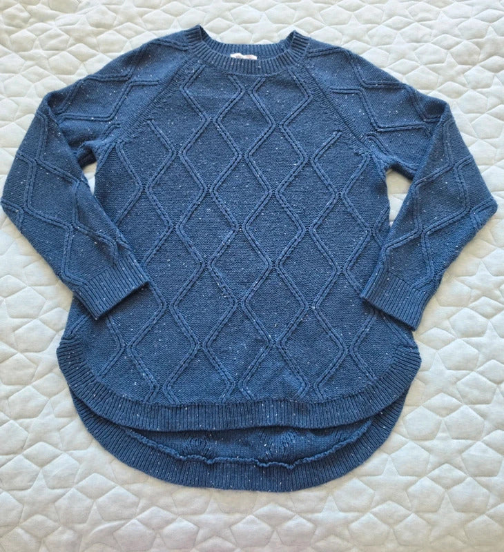 Sussan Navy Textured Knit Jumper Sweater XXS