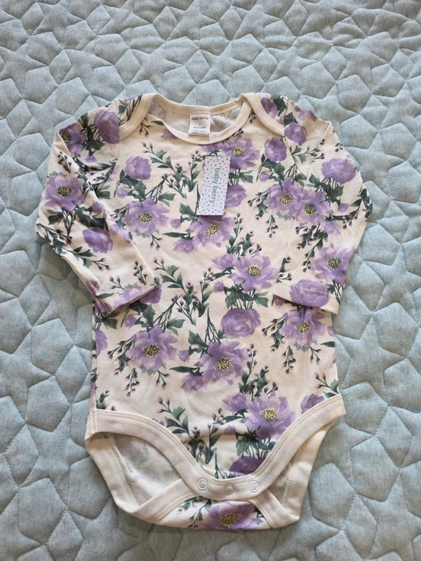 Baby Berry Floral Bodysuit 18–24 Months Purple Flowers BNWT