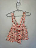Cross-back pinafore baby floral skirt