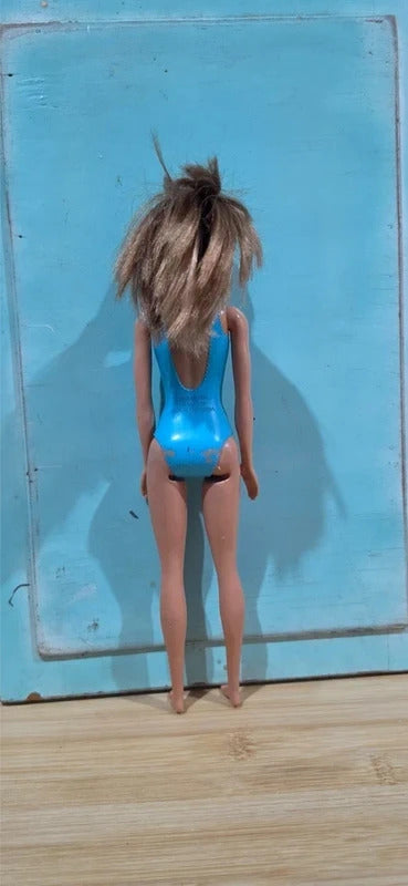 Mattel Barbie Fashion Doll Blue Tropical Swimsuit Beach Doll