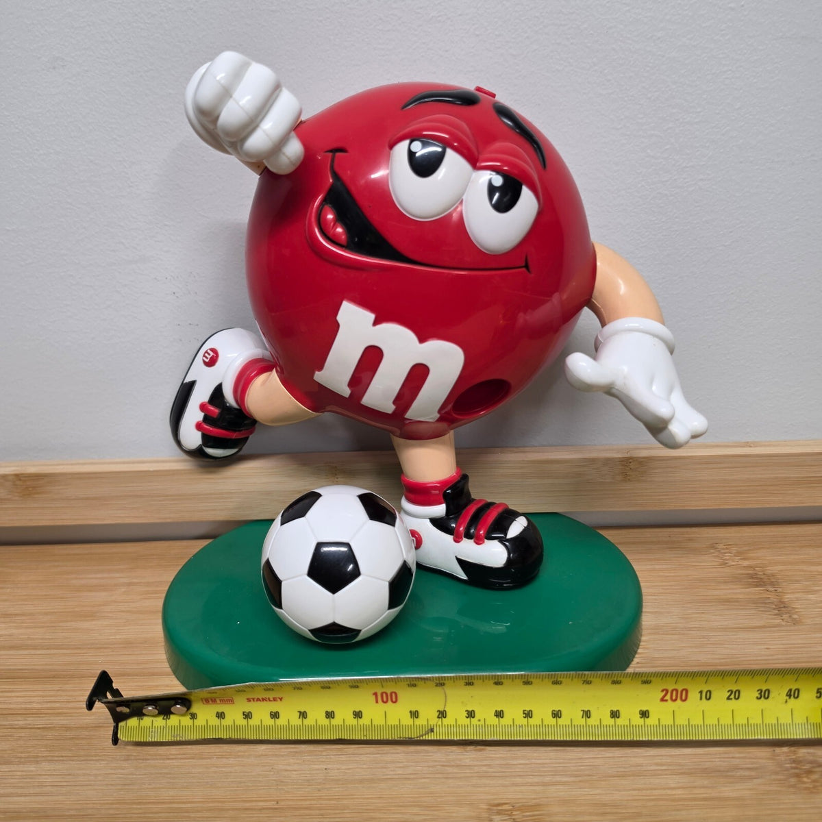 Vintage 1999 M&M’s Red Soccer Player Candy Dispenser