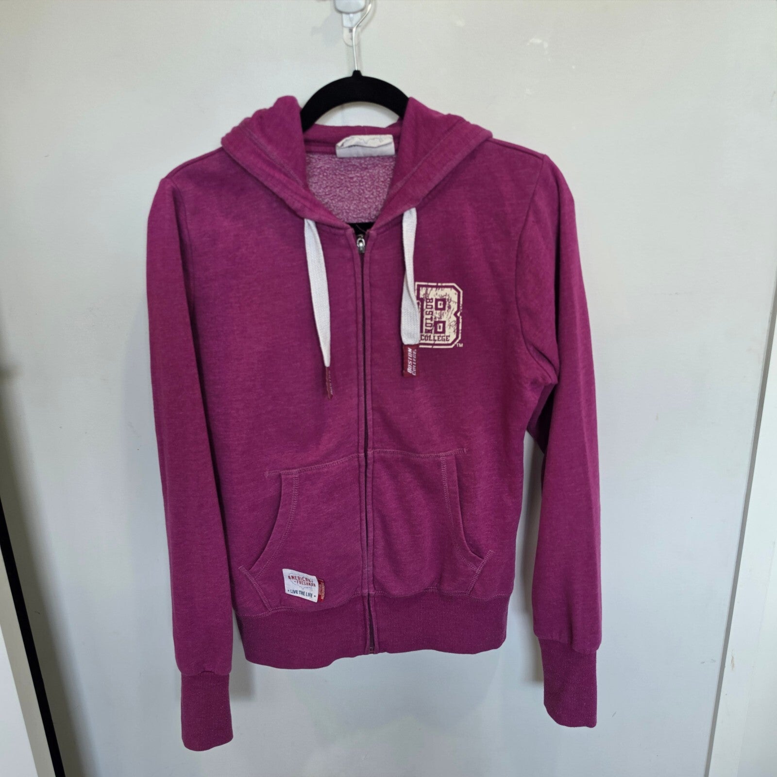 American Freshman Boston College Zip-Up Hoodie in Burgundy