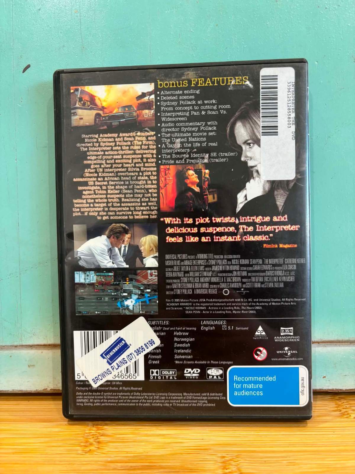 The Interpreter DVD Movie