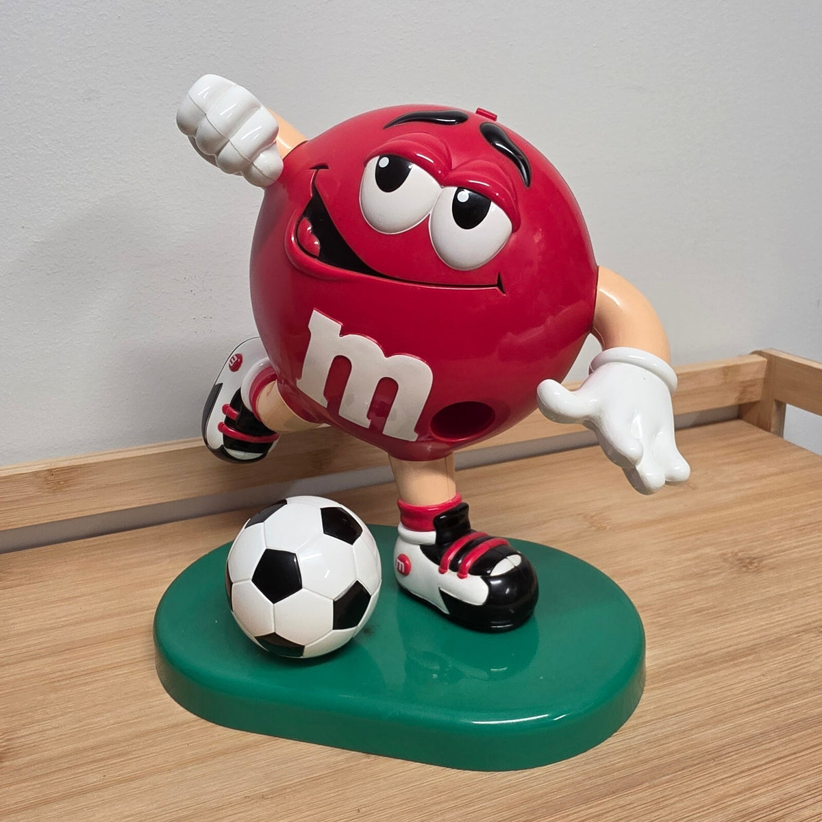 Vintage 1999 M&M’s Red Soccer Player Candy Dispenser