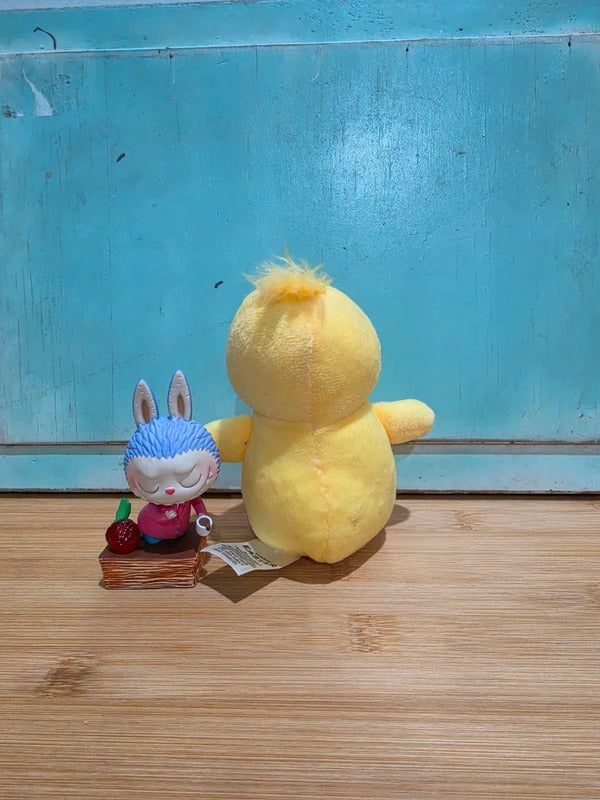 Happy Easter Yellow Chick Plush Soft Toy with Orange Ribbon