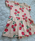 Bonds Floral Dress Romper Size 1 12–18 Months Pink Red Flowers