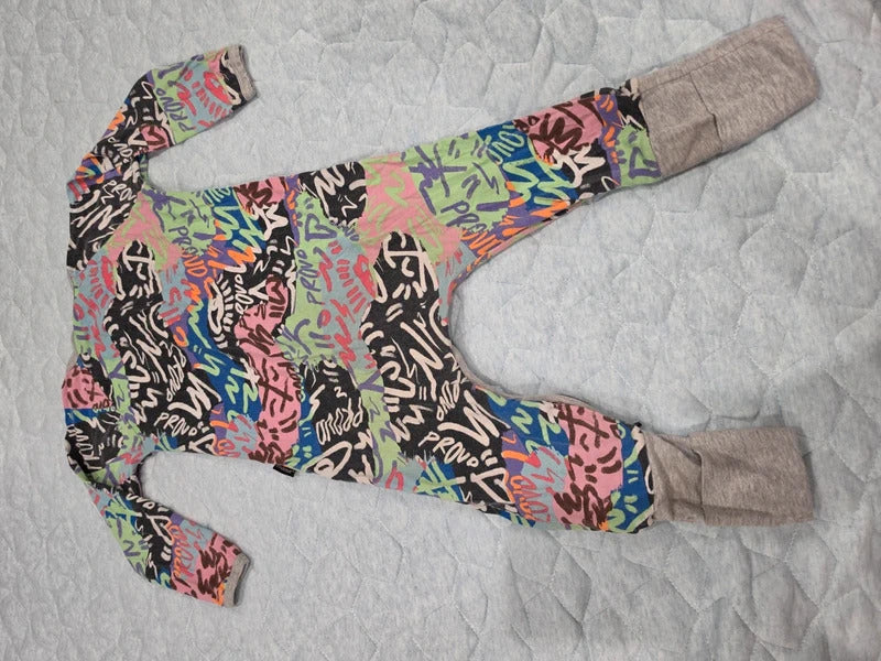 Bonds Wondersuit Graffiti Print Zip Romper Size 1 | 12–18 Months