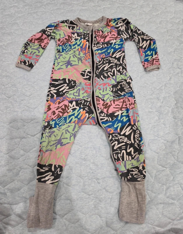 Bonds Wondersuit Graffiti Print Zip Romper Size 1 | 12–18 Months
