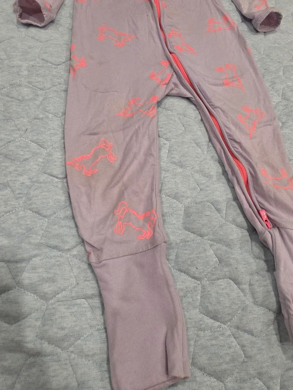 Bonds Wondersuit Unicorn Print Size 1 Zip Romper