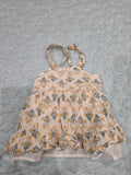 Rachel Zoe Floral Gold Stripe Dress Size 2 (24 Months)